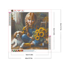 Load image into Gallery viewer, Blue-Eyed Cute Girl 40*40CM(Canvas) Full Round Drill Diamond Painting