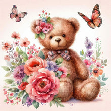 Load image into Gallery viewer, Butterfly, Flower, And Bear 30*30CM(Canvas) Full Round Drill Diamond Painting
