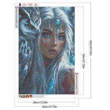 Load image into Gallery viewer, Indian Woman With White Owl 40*60CM(Canvas) Full Round Drill Diamond Painting