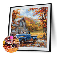 Load image into Gallery viewer, Blue Vintage Car In The Countryside 30*30CM(Canvas) Full Round Drill Diamond Painting