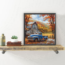 Load image into Gallery viewer, Blue Vintage Car In The Countryside 30*30CM(Canvas) Full Round Drill Diamond Painting