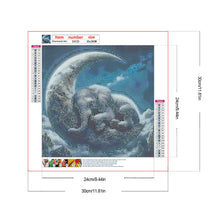 Load image into Gallery viewer, Elephant On The Moon 30*30CM(Canvas) Full Round Drill Diamond Painting