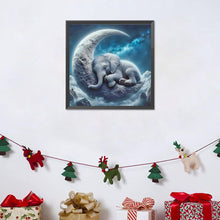 Load image into Gallery viewer, Elephant On The Moon 30*30CM(Canvas) Full Round Drill Diamond Painting