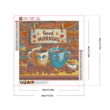 Load image into Gallery viewer, Good Morning Coffee 40*40CM(Canvas) Full Round Drill Diamond Painting