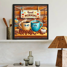 Load image into Gallery viewer, Good Morning Coffee 40*40CM(Canvas) Full Round Drill Diamond Painting