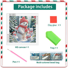 Load image into Gallery viewer, Polar Bear In Winter Snow Scene 30*30CM(Canvas) Partial Special Shaped Drill Diamond Painting