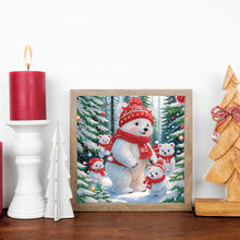 Load image into Gallery viewer, Polar Bear In Winter Snow Scene 30*30CM(Canvas) Partial Special Shaped Drill Diamond Painting