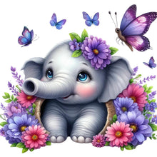 Load image into Gallery viewer, Elephant And Flowers 30*30CM(Canvas) Full Round Drill Diamond Painting