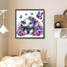 Load image into Gallery viewer, Elephant And Flowers 30*30CM(Canvas) Full Round Drill Diamond Painting