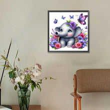 Load image into Gallery viewer, Elephant And Flowers 30*30CM(Canvas) Full Round Drill Diamond Painting