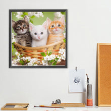 Load image into Gallery viewer, Three Cats 40*40CM(Canvas) Full Round Drill Diamond Painting