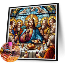 Load image into Gallery viewer, Glass Wind - Jesus' Supper 30*30CM(Canvas) Full Round Drill Diamond Painting