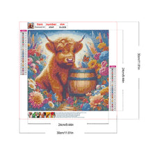 Load image into Gallery viewer, Flowers And Yak 30*30CM(Canvas) Full Round Drill Diamond Painting