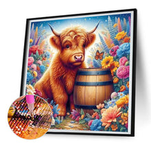Load image into Gallery viewer, Flowers And Yak 30*30CM(Canvas) Full Round Drill Diamond Painting