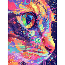 Load image into Gallery viewer, Colorful Cat 30*40CM(Canvas) Full Round Drill Diamond Painting