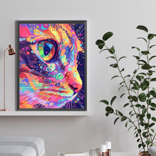 Load image into Gallery viewer, Colorful Cat 30*40CM(Canvas) Full Round Drill Diamond Painting