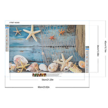 Load image into Gallery viewer, Rope Net Starfish 40*60CM(Canvas) Full Round Drill Diamond Painting