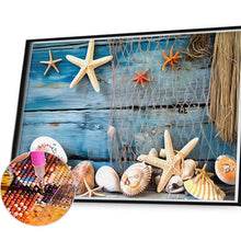 Load image into Gallery viewer, Rope Net Starfish 40*60CM(Canvas) Full Round Drill Diamond Painting