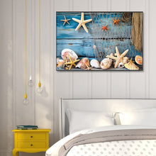 Load image into Gallery viewer, Rope Net Starfish 40*60CM(Canvas) Full Round Drill Diamond Painting