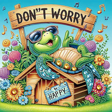 Load image into Gallery viewer, Funny Turtle 30*30CM(Canvas) Partial Special Shaped Drill Diamond Painting