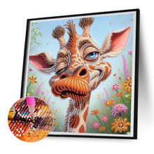 Load image into Gallery viewer, Funny Giraffe 30*30CM(Canvas) Partial Special Shaped Drill Diamond Painting
