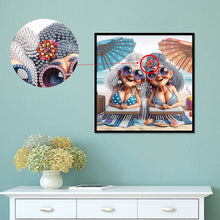 Load image into Gallery viewer, Cute Old Lady 30*30CM(Canvas) Partial Special Shaped Drill Diamond Painting