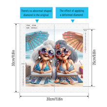 Load image into Gallery viewer, Cute Old Lady 30*30CM(Canvas) Partial Special Shaped Drill Diamond Painting