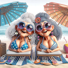 Load image into Gallery viewer, Cute Old Lady 30*30CM(Canvas) Partial Special Shaped Drill Diamond Painting