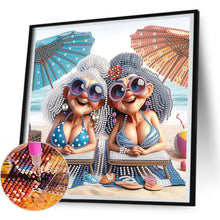 Load image into Gallery viewer, Cute Old Lady 30*30CM(Canvas) Partial Special Shaped Drill Diamond Painting