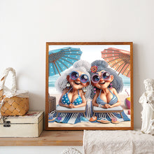 Load image into Gallery viewer, Cute Old Lady 30*30CM(Canvas) Partial Special Shaped Drill Diamond Painting