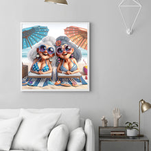 Load image into Gallery viewer, Cute Old Lady 30*30CM(Canvas) Partial Special Shaped Drill Diamond Painting