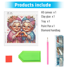 Load image into Gallery viewer, Cute Old Lady 30*30CM(Canvas) Partial Special Shaped Drill Diamond Painting