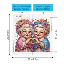 Load image into Gallery viewer, Cute Old Lady 30*30CM(Canvas) Partial Special Shaped Drill Diamond Painting