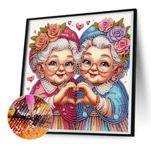 Load image into Gallery viewer, Cute Old Lady 30*30CM(Canvas) Partial Special Shaped Drill Diamond Painting