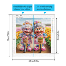 Load image into Gallery viewer, Cute Old Lady 30*30CM(Canvas) Partial Special Shaped Drill Diamond Painting
