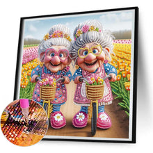 Load image into Gallery viewer, Cute Old Lady 30*30CM(Canvas) Partial Special Shaped Drill Diamond Painting