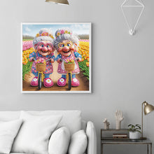 Load image into Gallery viewer, Cute Old Lady 30*30CM(Canvas) Partial Special Shaped Drill Diamond Painting