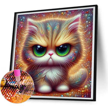 Load image into Gallery viewer, Big-Eyed Cat 30*30CM(Canvas) Full Round Drill Diamond Painting