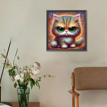 Load image into Gallery viewer, Big-Eyed Cat 30*30CM(Canvas) Full Round Drill Diamond Painting