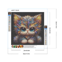 Load image into Gallery viewer, Big-Eyed Cat 30*30CM(Canvas) Full Round Drill Diamond Painting