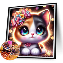 Load image into Gallery viewer, Big-Eyed Cat 30*30CM(Canvas) Full Round Drill Diamond Painting