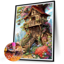 Load image into Gallery viewer, Forest Cabin 30*40CM(Canvas) Full Round Drill Diamond Painting
