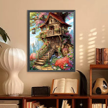 Load image into Gallery viewer, Forest Cabin 30*40CM(Canvas) Full Round Drill Diamond Painting