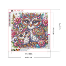 Load image into Gallery viewer, Pearl Double Owl 40*40CM(Canvas) Full Round Drill Diamond Painting