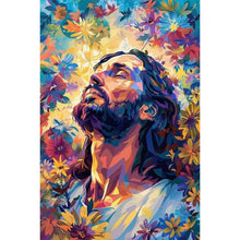 Load image into Gallery viewer, Floral Jesus 40*60CM(Canvas) Full Round Drill Diamond Painting