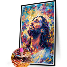 Load image into Gallery viewer, Floral Jesus 40*60CM(Canvas) Full Round Drill Diamond Painting