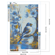 Load image into Gallery viewer, Blue Flower Bird 40*60CM(Canvas) Full Round Drill Diamond Painting