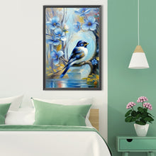 Load image into Gallery viewer, Blue Flower Bird 40*60CM(Canvas) Full Round Drill Diamond Painting