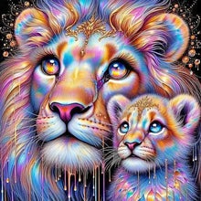 Load image into Gallery viewer, Lion 40*40CM(Canvas) Full Round Drill Diamond Painting