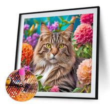 Load image into Gallery viewer, Cat 50*50CM(Canvas) Full Round Drill Diamond Painting